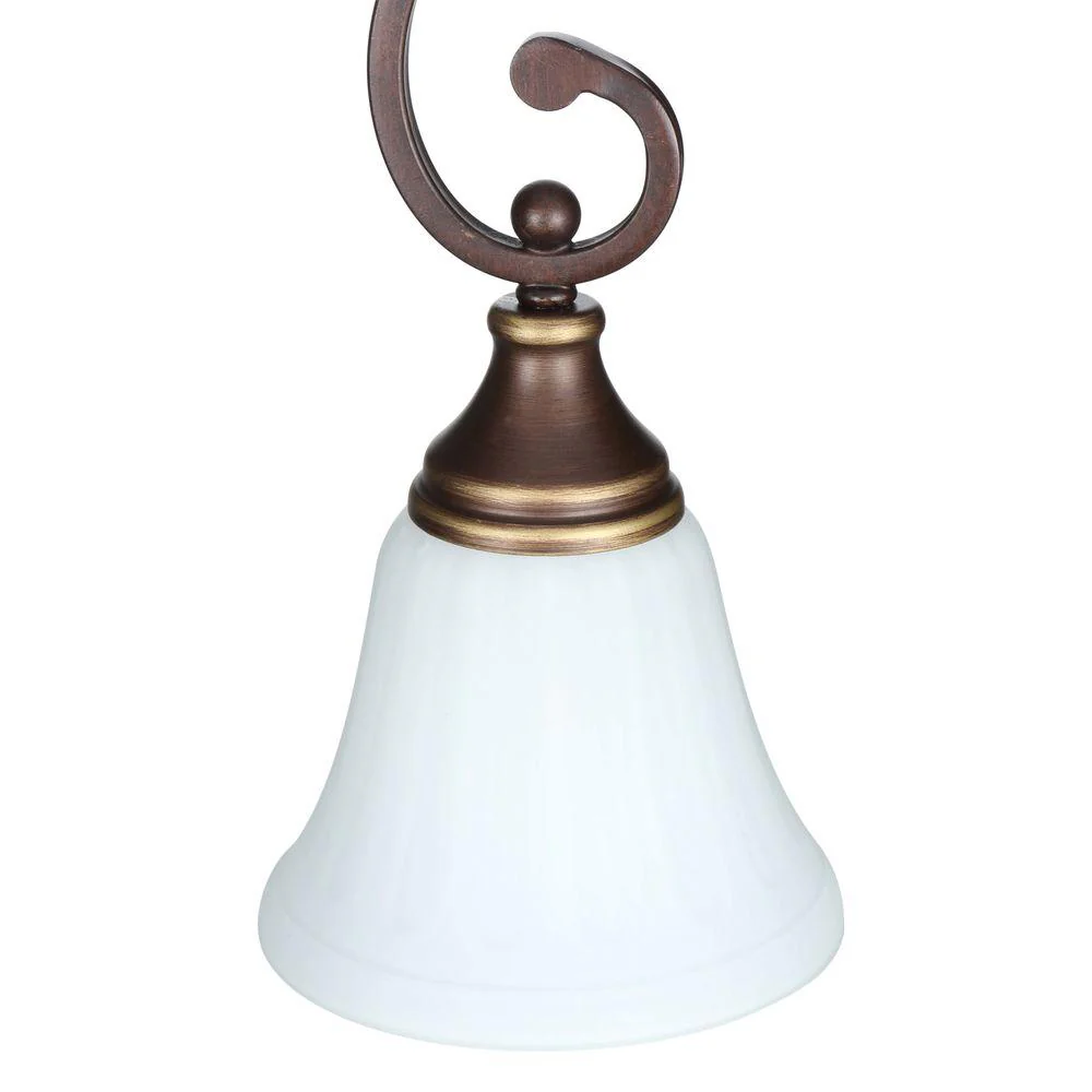 Hampton Bay Somerset One Light Oil Rubbed Bronze Mini Pendant with Bell Shaped Frosted Glass Shade Damaged Box - Image 2