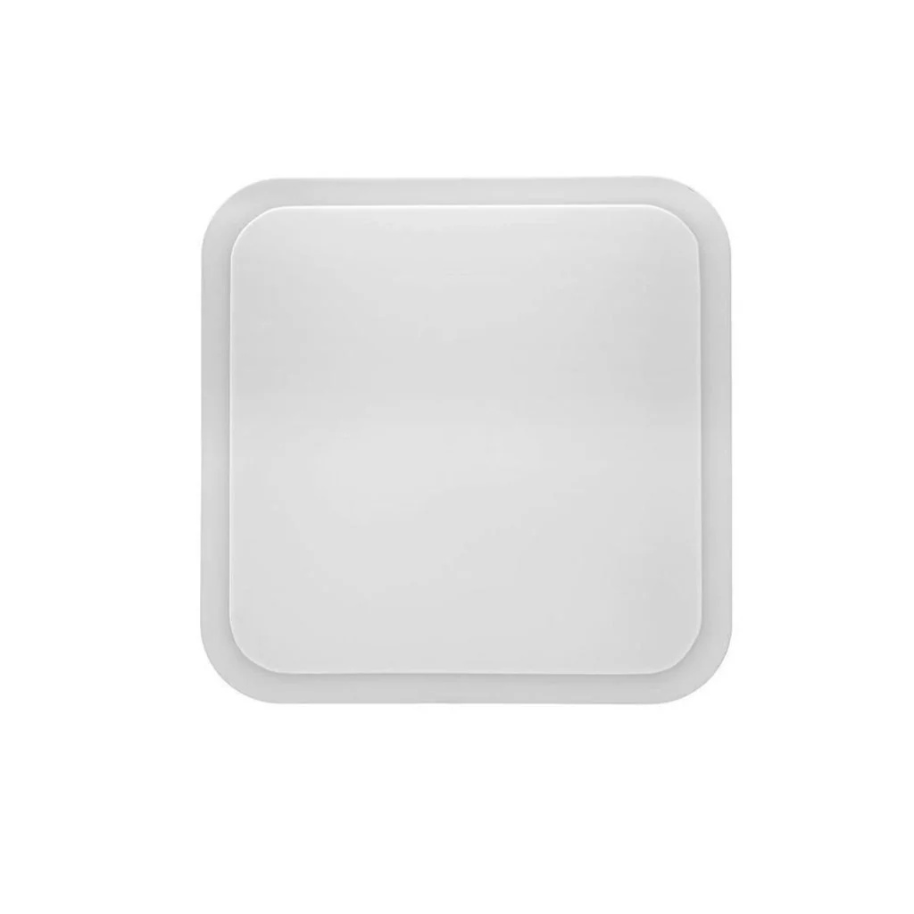 Hampton Bay Transitional Style 16 in. Square White 100-Watt Equivalent Integrated LED Flush Mount Bright/Cool White Damaged Box