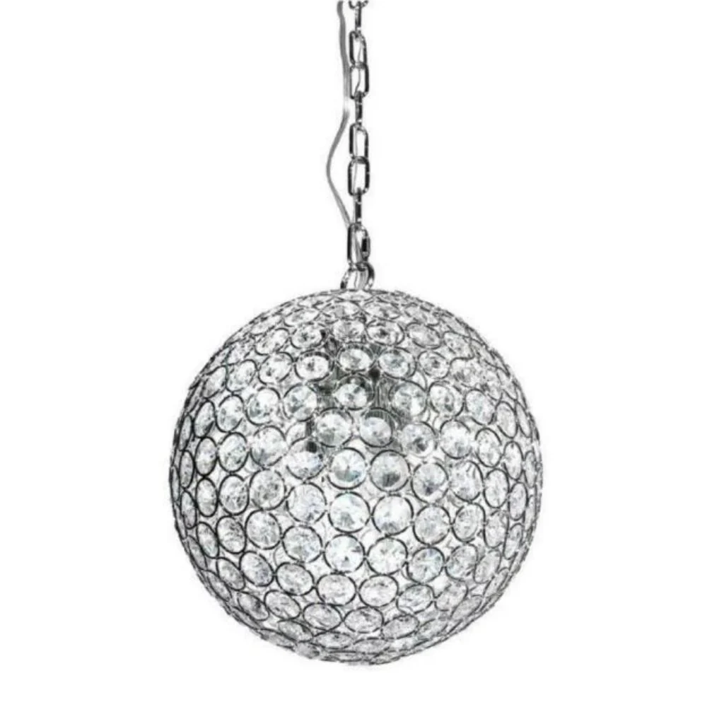 Home Decorators Collection 1-Light Crystal Chrome Mini-Pendant Damaged Box
