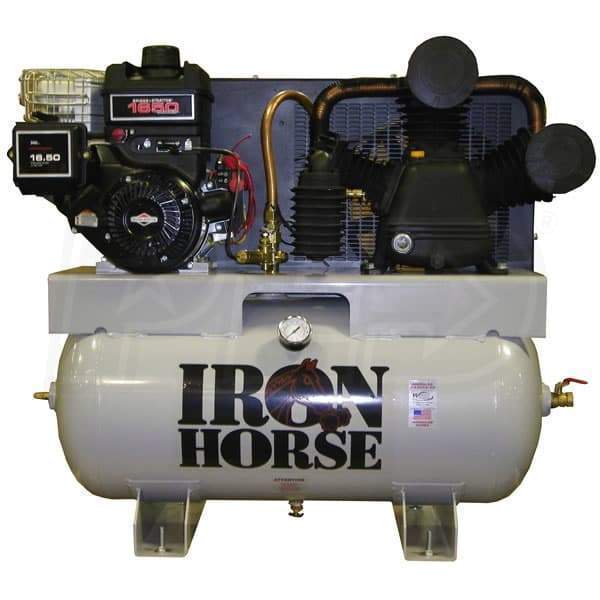 Iron Horse  30 Gallon Two Stage Truck Mount Air Compressor With Electric Start Briggs and Stratton Engine