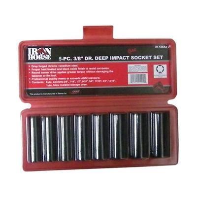 Iron Horse 5 PC 3 8 Inch DR Deep Impact Socket Set