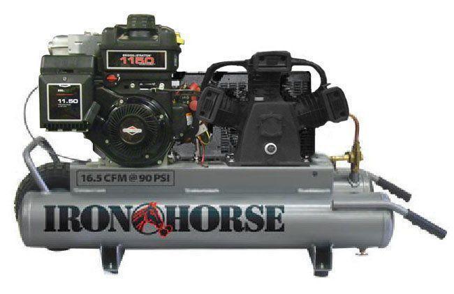 Iron Horse 8 Horse Power 10 Gallon Air Comrpessor With Electric Start Briggs And Stratton Engine