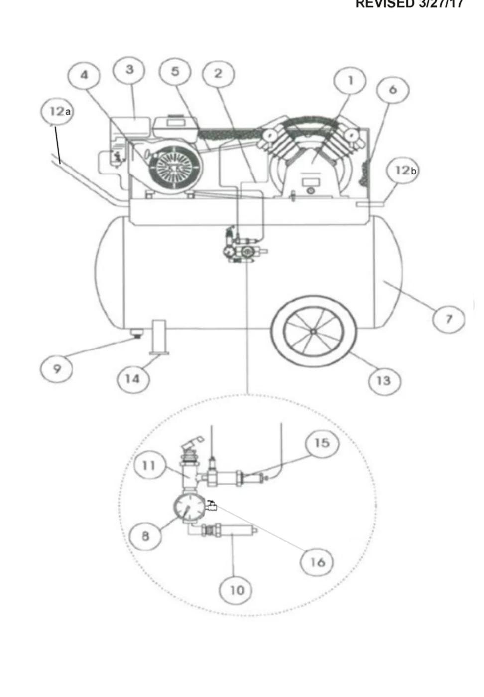 Iron Horse Air Compressor 5.5 Horsepower Honda - Image 3