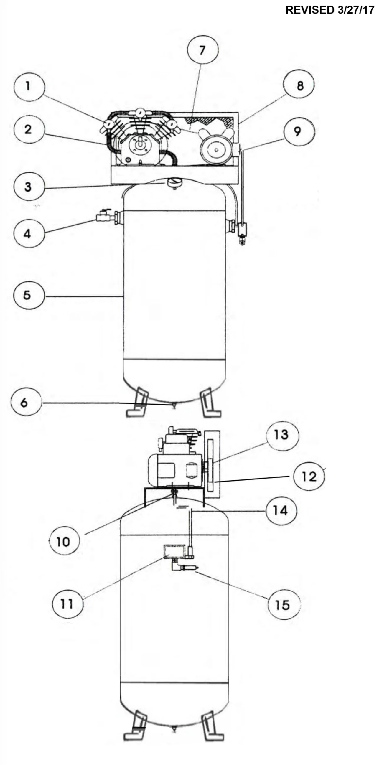 Iron Horse Air Compressor 80 Gallon With Magnetic Starter - Image 3