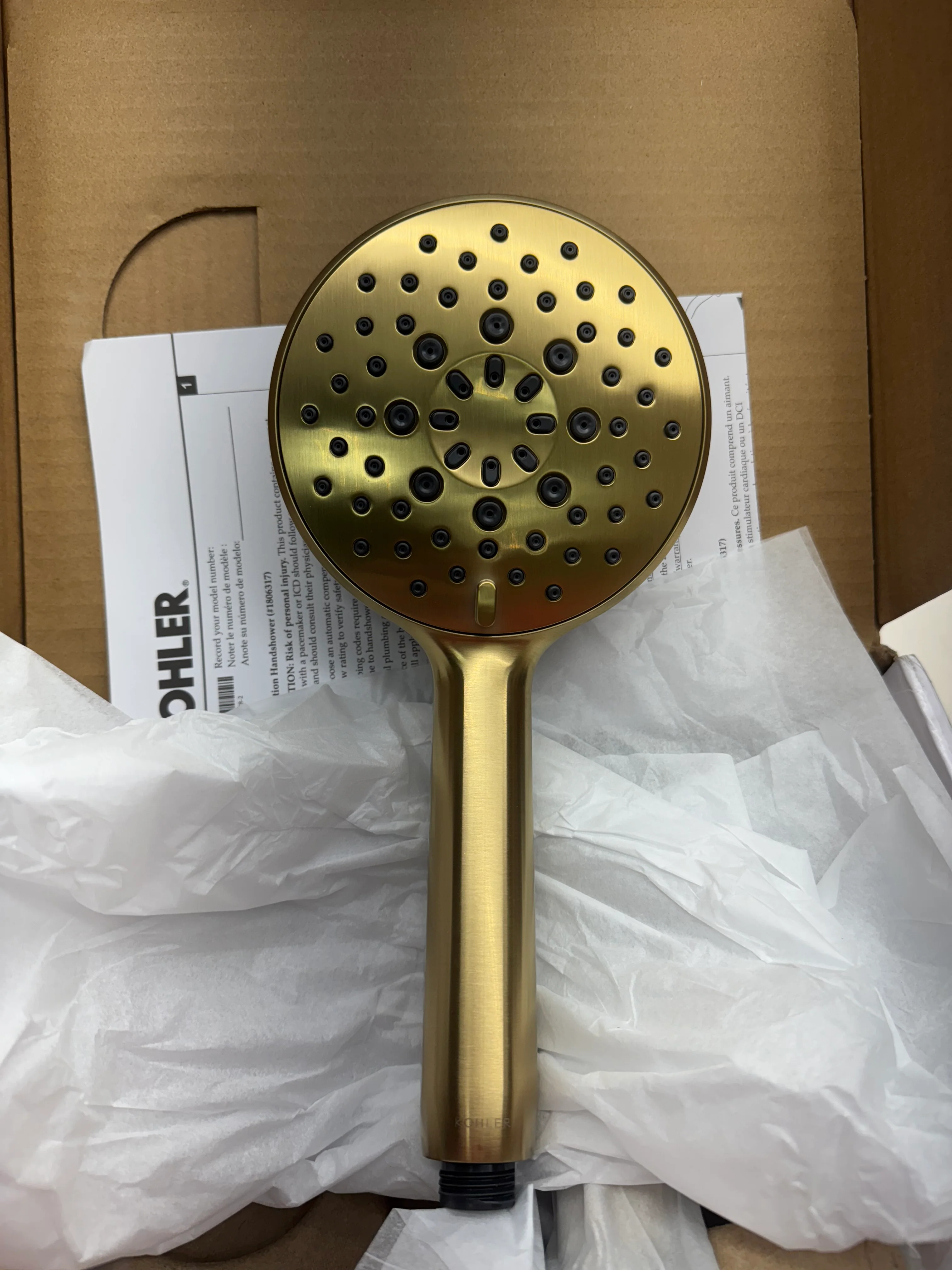 Kohler Assert Modern Brass Multifunction Shower Head Open Box - Image 3