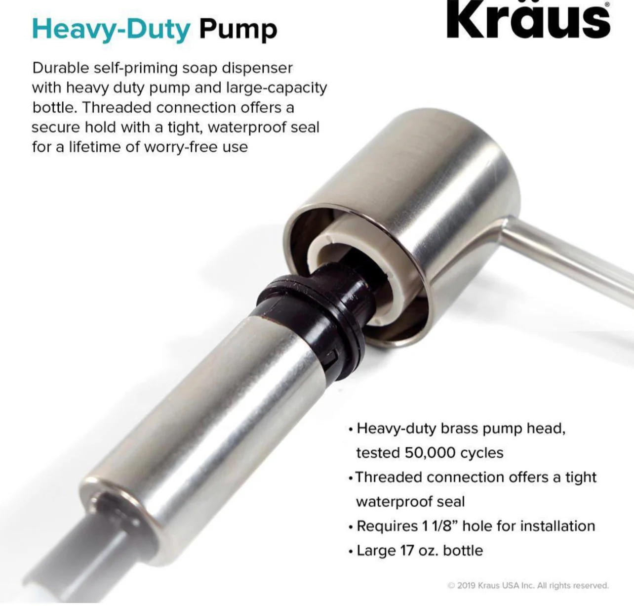 Kraus Boden Kitchen Soap Dispenser in Stainless Steel Damaged Box - Image 3