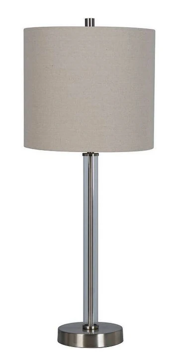 Project 62 Clear Tube Buffet Table Lamp Brushed Nickel Includes LED Light Bulb - Image 2