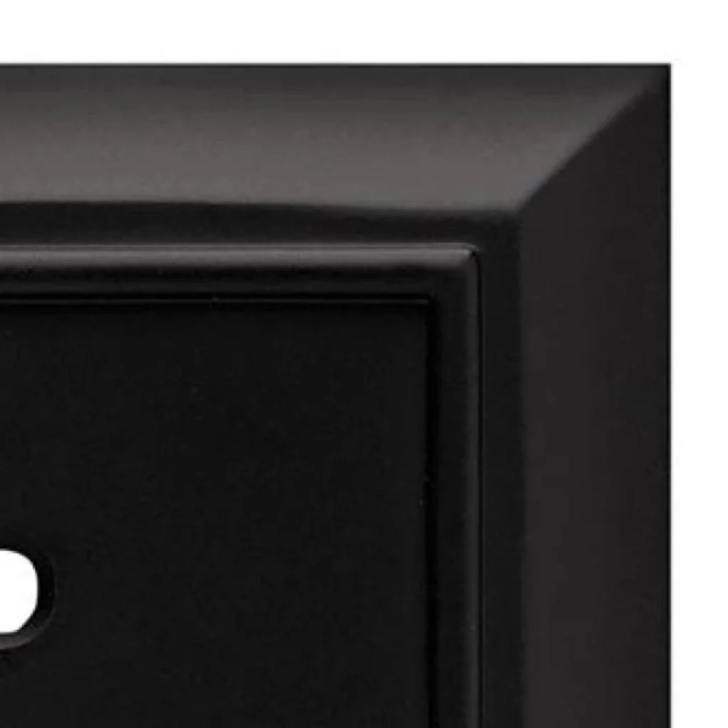 Liberty Architectural Decorative Double Switch Plate Matte Black Damaged Box - Image 2