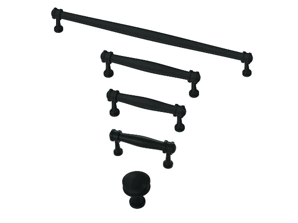 Liberty Liberty Charmaine 1-1/8 in. (28 mm) Matte Black Cabinet Knob DAMAGED BAG - Image 3