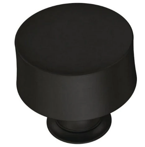 Liberty P35538C-FB 1 1/4" Flat Black Drum Cabinet Drawer Knob *DAMAGED BOX* - Image 2