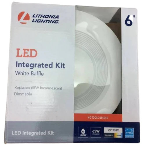 Lithonia Lighting One Up 6 inch White Integrated LED Recessed Kit Damaged Box - Image 2