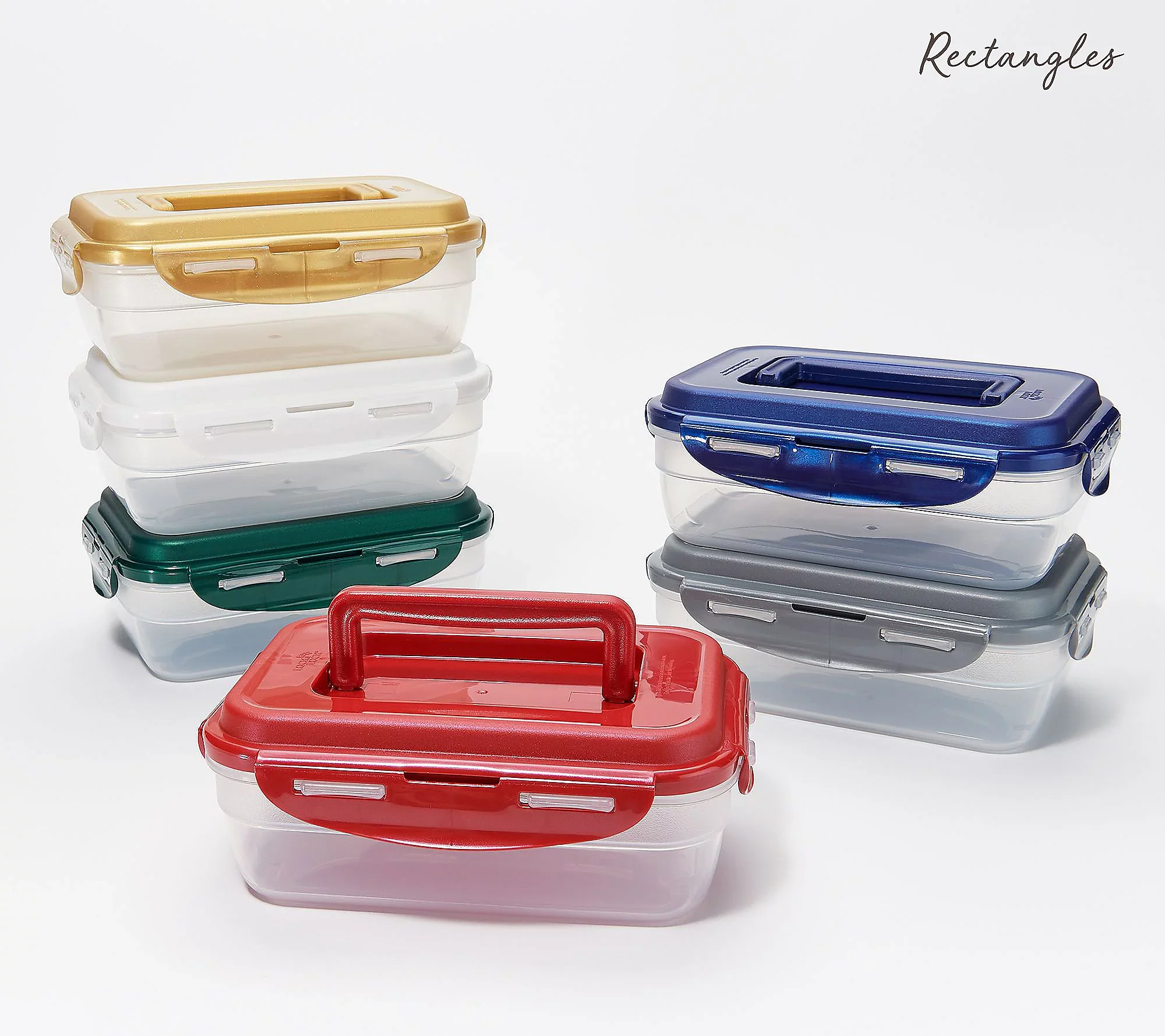 LocknLock Set of 6 Rectangle Containers & Christmas Bags - Image 3