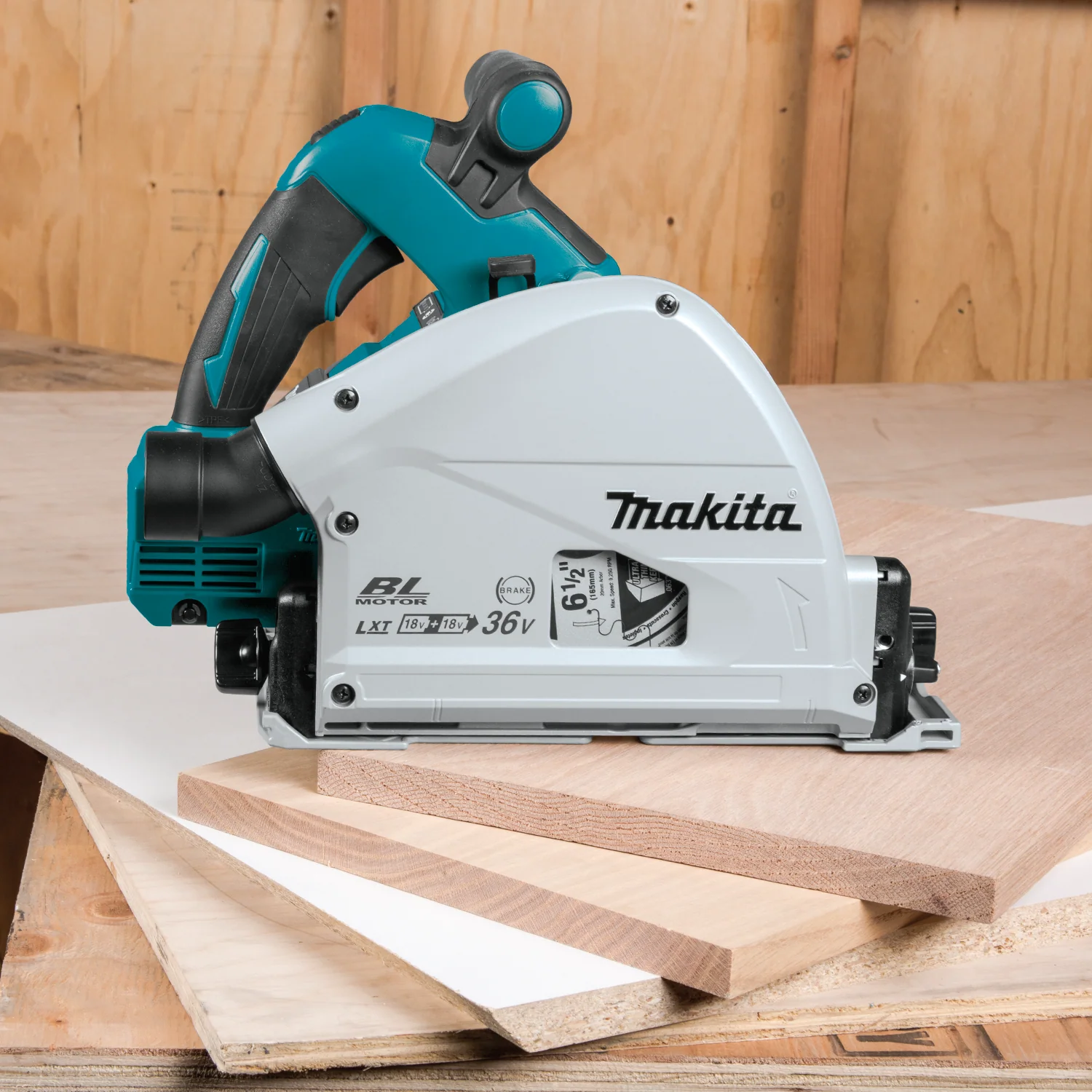 Makita 36 Volt 18V X2 Brushless 6 1/2 Inch Plunge Circular Saw Factory Serviced Tool Only - Image 2