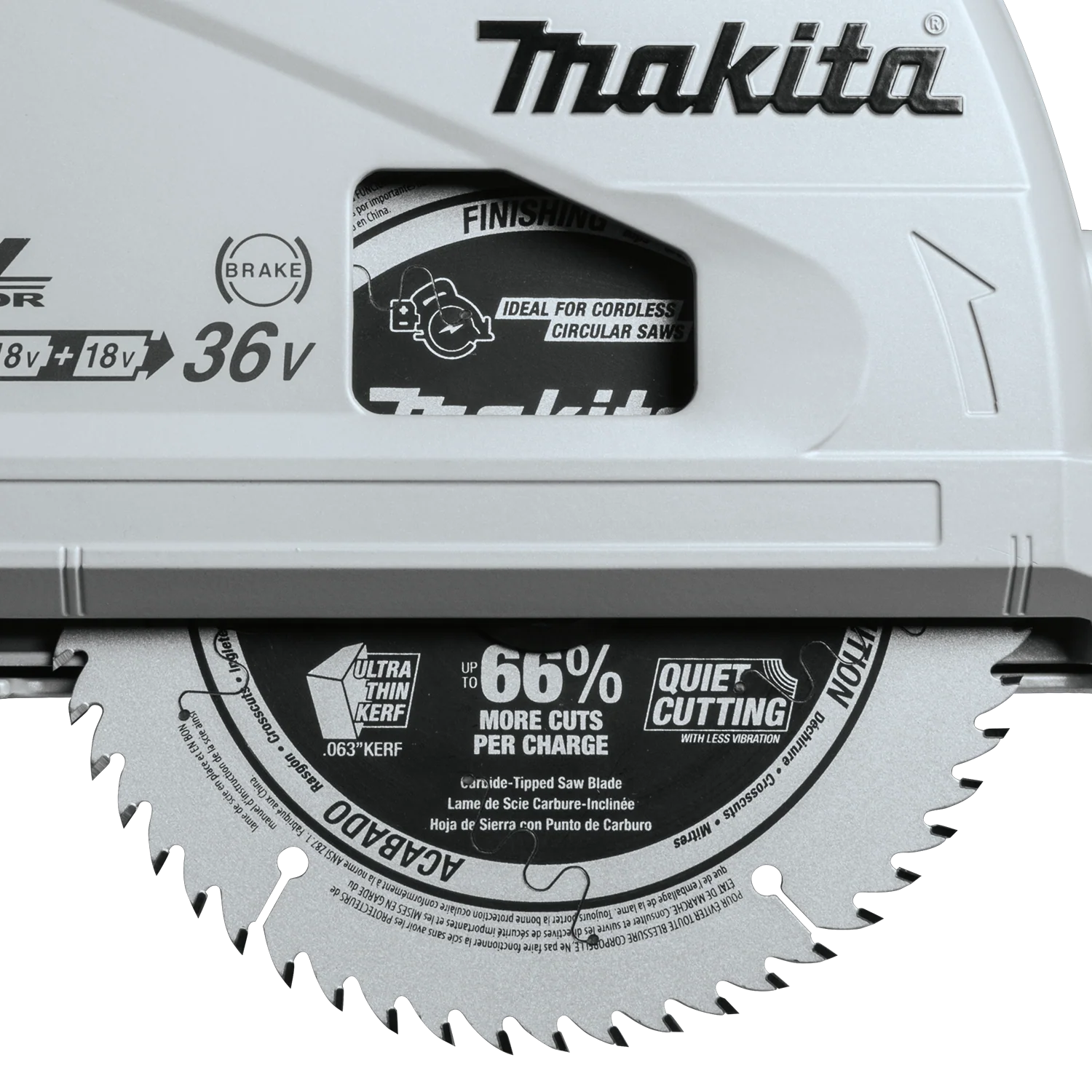 Makita 36 Volt 18V X2 Brushless 6 1/2 Inch Plunge Circular Saw Factory Serviced Tool Only - Image 22