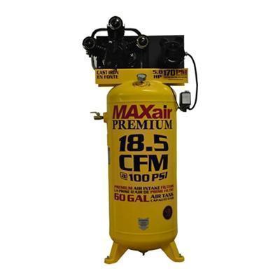 MAXair 5 Horse Power 60 Gallon Single Stage Air Compressor 208 230V 1 Phase 20