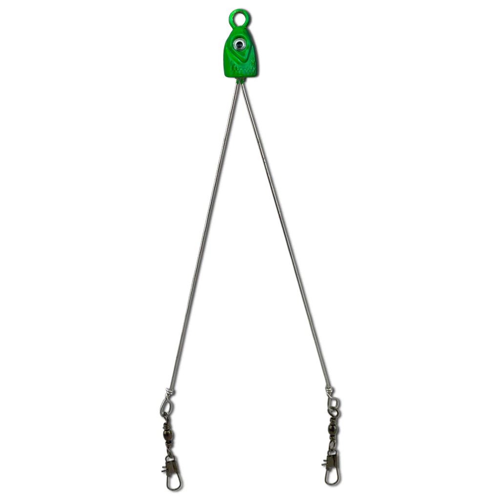 Paps Umbrella Fishing Rig 2 Pack 2 Hook Green