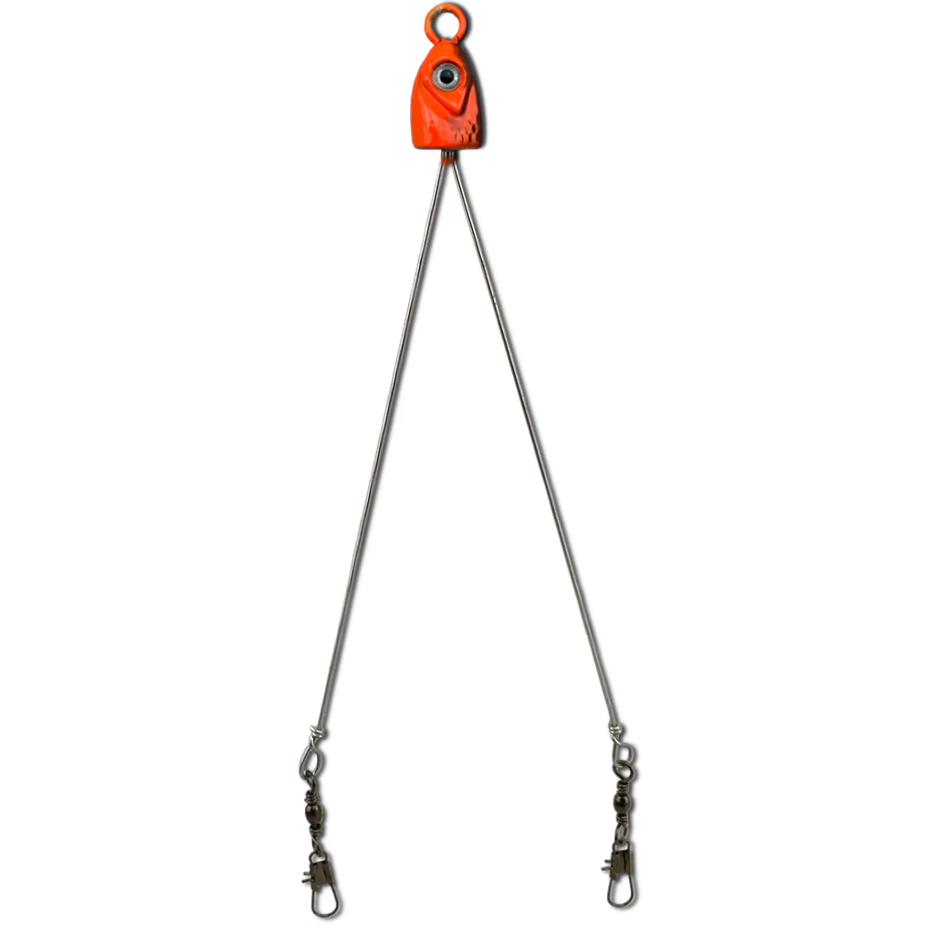Paps Umbrella Fishing Rig 2 Pack 2 Hook Orange