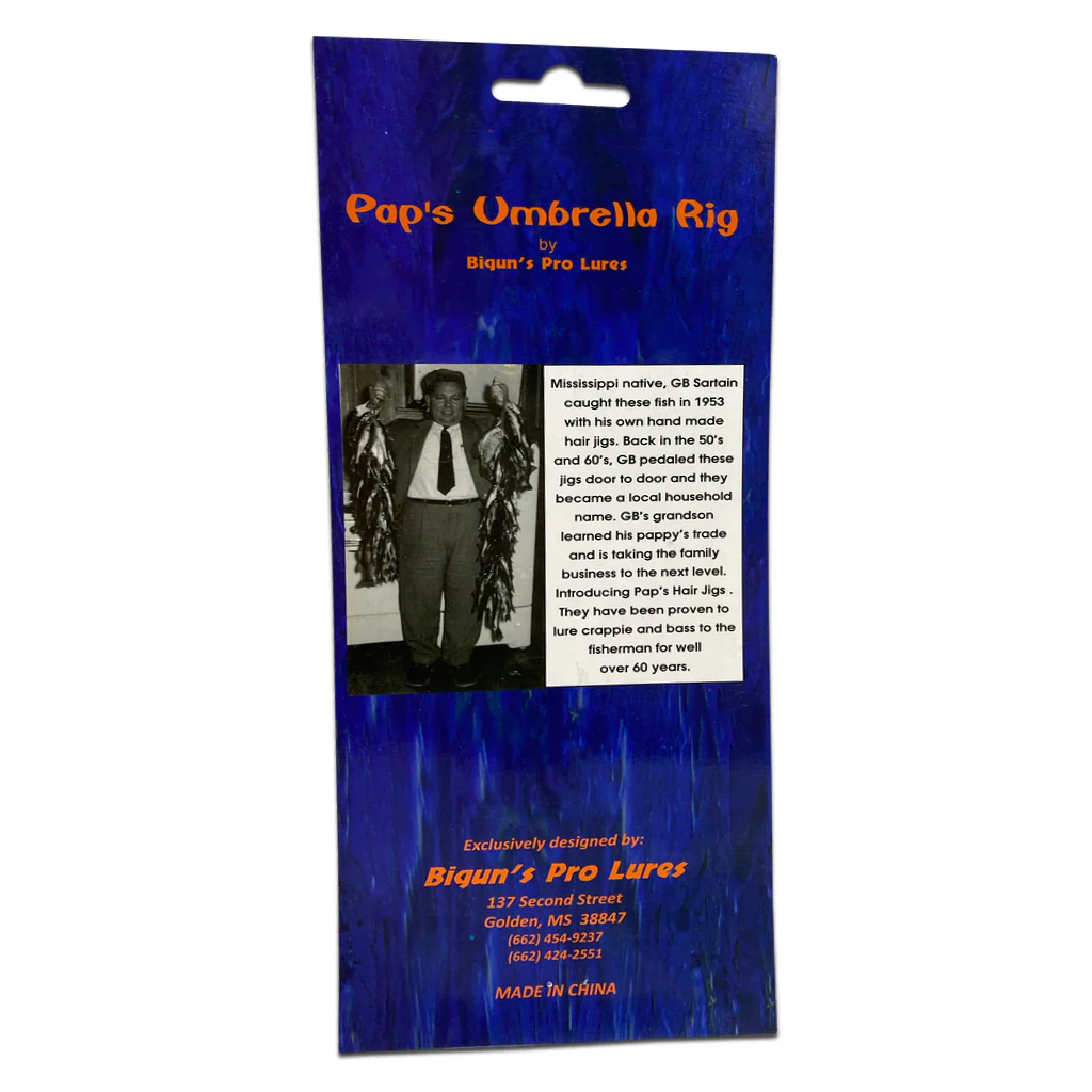 Paps Umbrella Fishing Rig 2 Pack 2 Hook Orange - Image 2