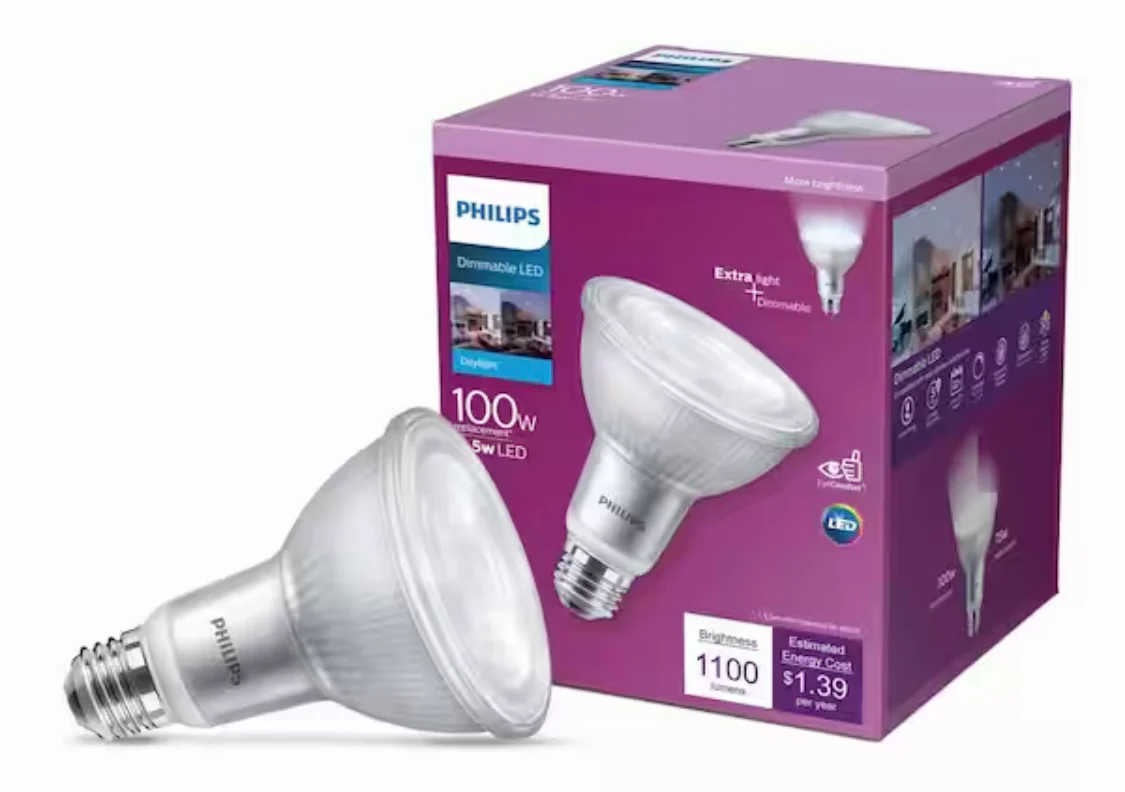 Philips 100-Watt Equivalent PAR30L High Output Dimmable Flood LED Light Bulb in Daylight (5000K) (1-Bulb) - Image 3