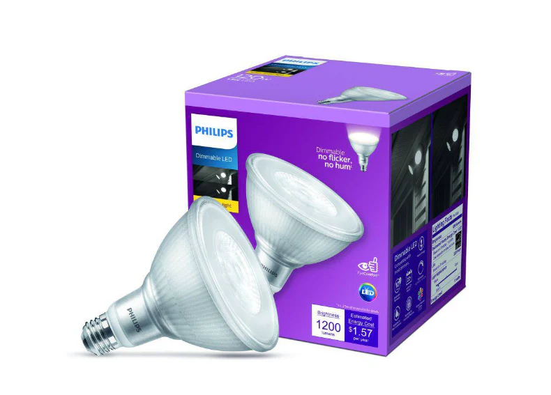 Philips 120-Watt Equivalent PAR38 Dimmable LED Flood Light Bulb Bright White (3000K) Damaged Box - Image 2