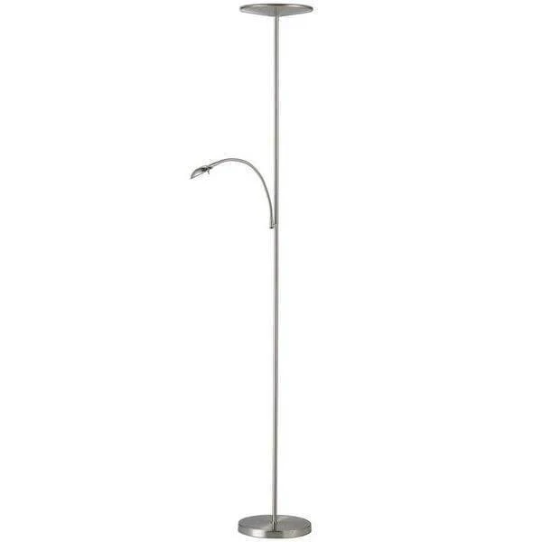Pluto 71 in. Satin Steel LED Combo Torchiere Damaged Box