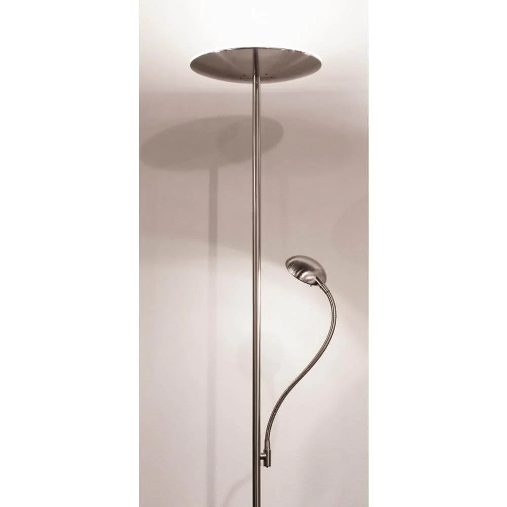 Pluto 71 in. Satin Steel LED Combo Torchiere Damaged Box - Image 2