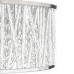Polished chrome and crystal drum shape flush mount damaged box - Image 2