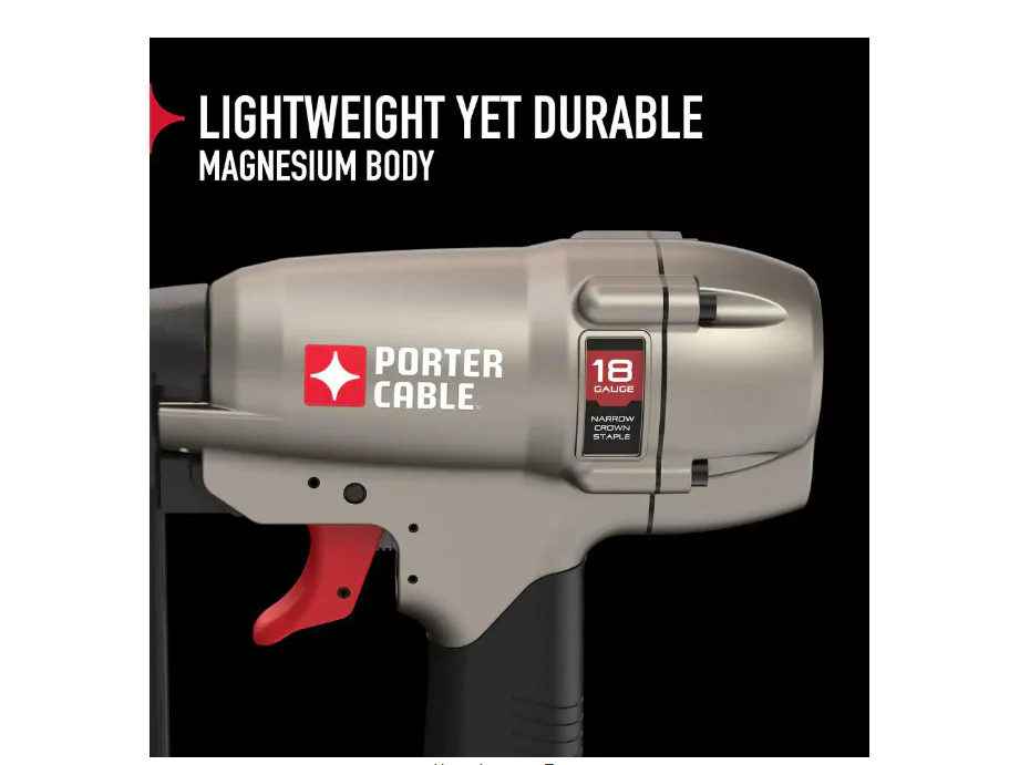 Porter Cable Pneumatic 18 Gauge 1 1/2 in. Narrow Crown Stapler Kit Used - Image 5