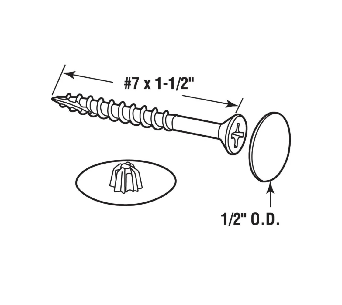 Prime-Line EP 16044 Screw Cap Cover, Plastic Construction, White 10 pck - Image 2