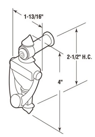 Prime-Line Satin Nickel Door Knocker 160-Degree *DAMAGED BOX* - Image 2