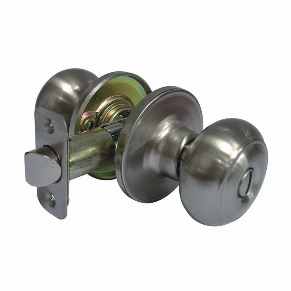Privacy Fancy Mushroom Privacy Satin Nickel Knob Damaged Box - Image 2