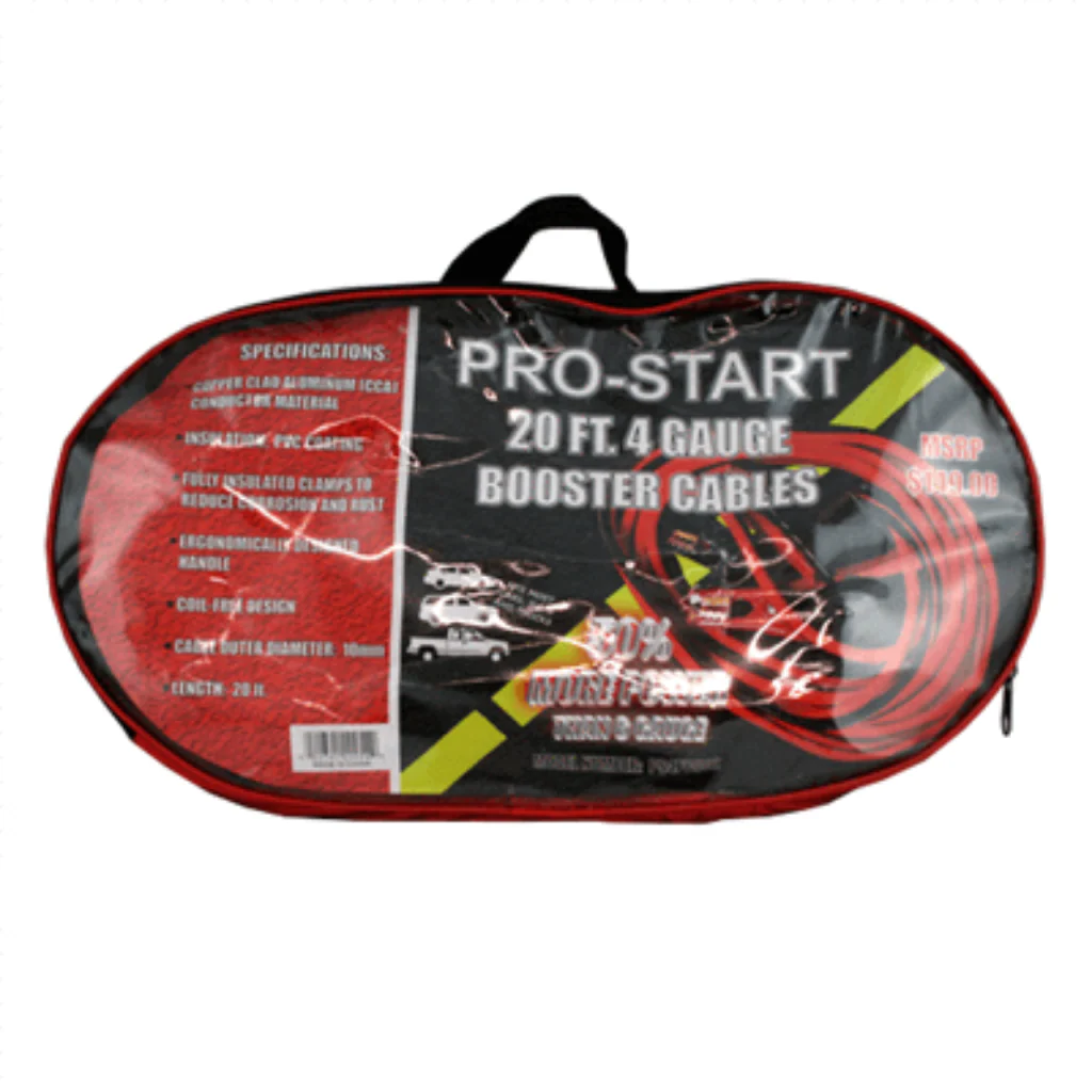 Pro Start 20ft 4 Guage Booster Cables - Image 2