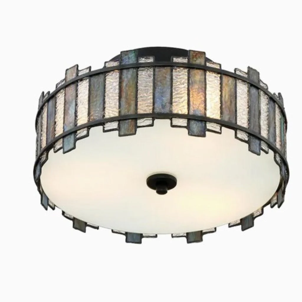 Quoizel Sentry 14-in Black Flush Mount Light Damaged Box - Image 2