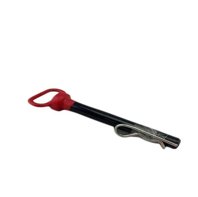 Red Handle Hitch Pin WIth Hair Pin 1 1/8 Inch x 8 1/2 Inch - Image 2