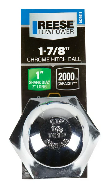 Reese Towpower Interlock 1-7/8 Inch Chrome Hitch Ball - Image 2