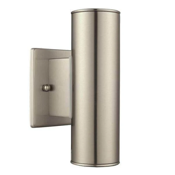 Riga 2-Light Stainless Steel Outdoor Integrated LED Wall Mount Cylinder Damaged Box