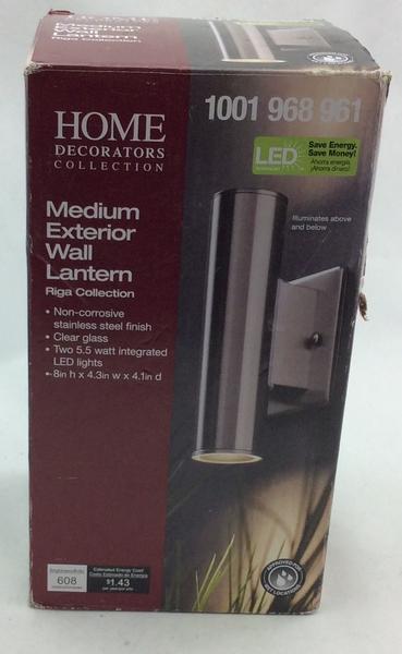 Riga 2-Light Stainless Steel Outdoor Integrated LED Wall Mount Cylinder Damaged Box - Image 2
