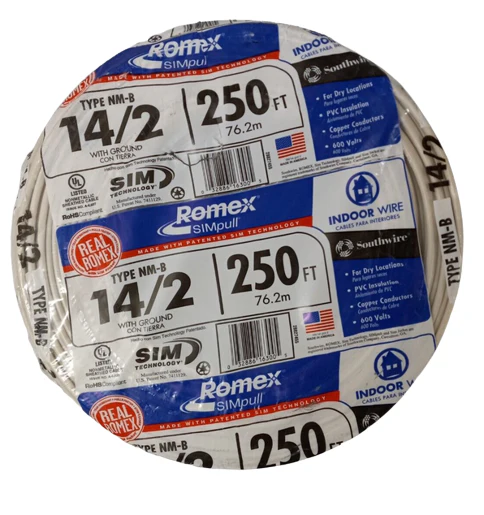 Romex Wire 14-2 Simpill Type NM-B Cable With Ground 250 Foot - Image 2