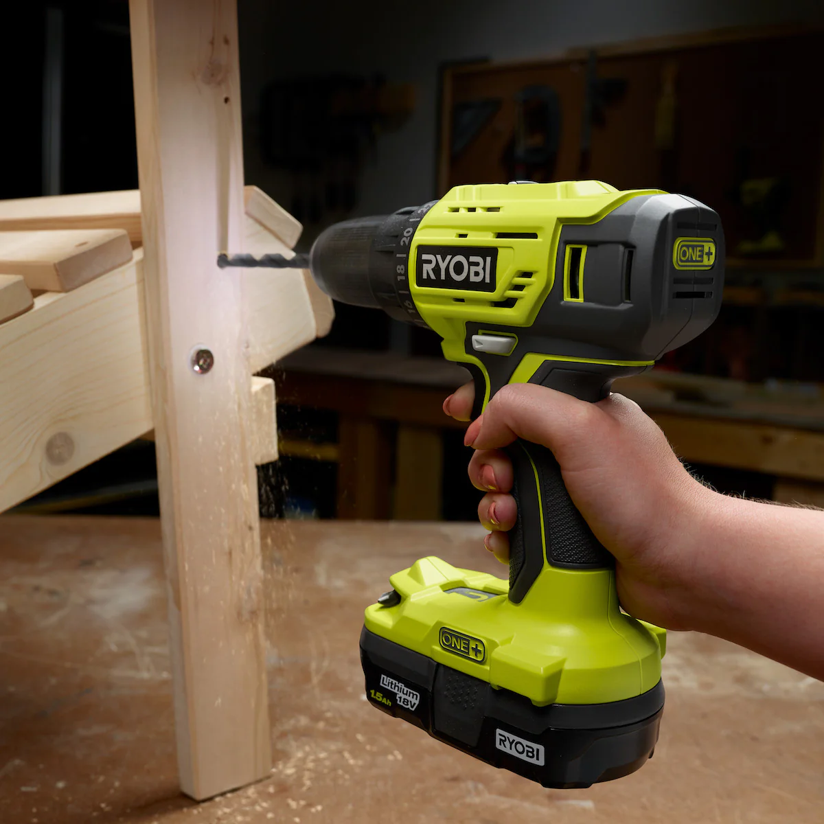 Ryobi 18-Volt ONE+ Lithium-Ion Cordless 1/2 in. Drill Driver Kit (P215K) Damaged Box - Image 3