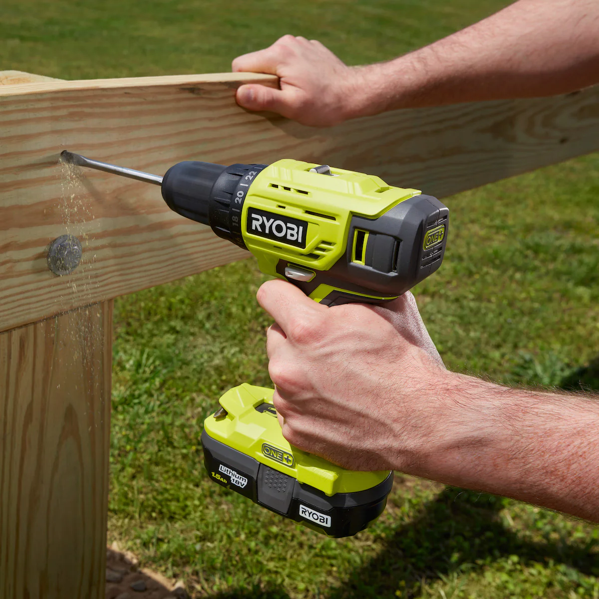 Ryobi 18-Volt ONE+ Lithium-Ion Cordless 1/2 in. Drill Driver Kit (P215K) Damaged Box - Image 5