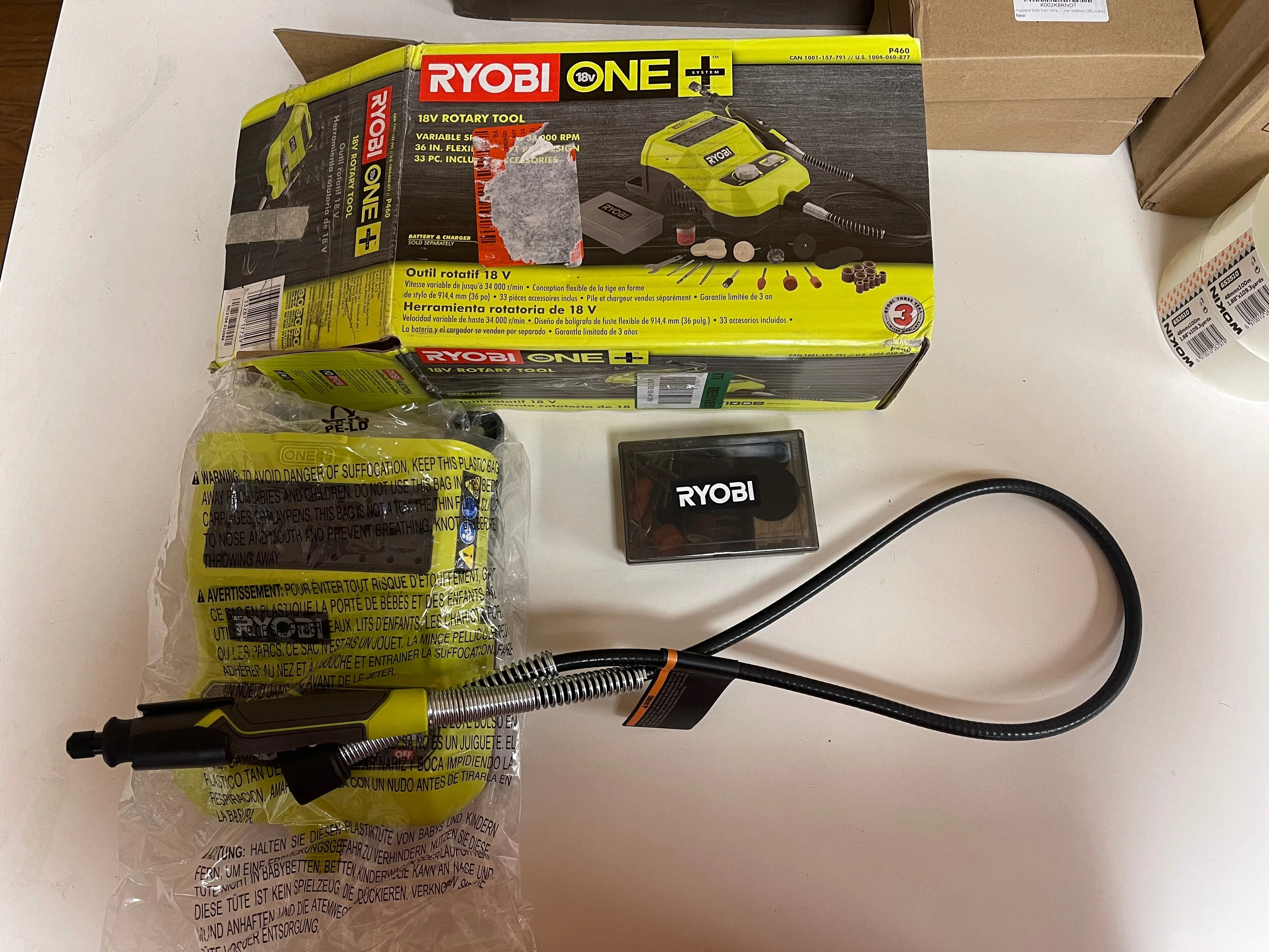 Ryobi One Plus 18V Rotary Tool Damaged Box - Image 3