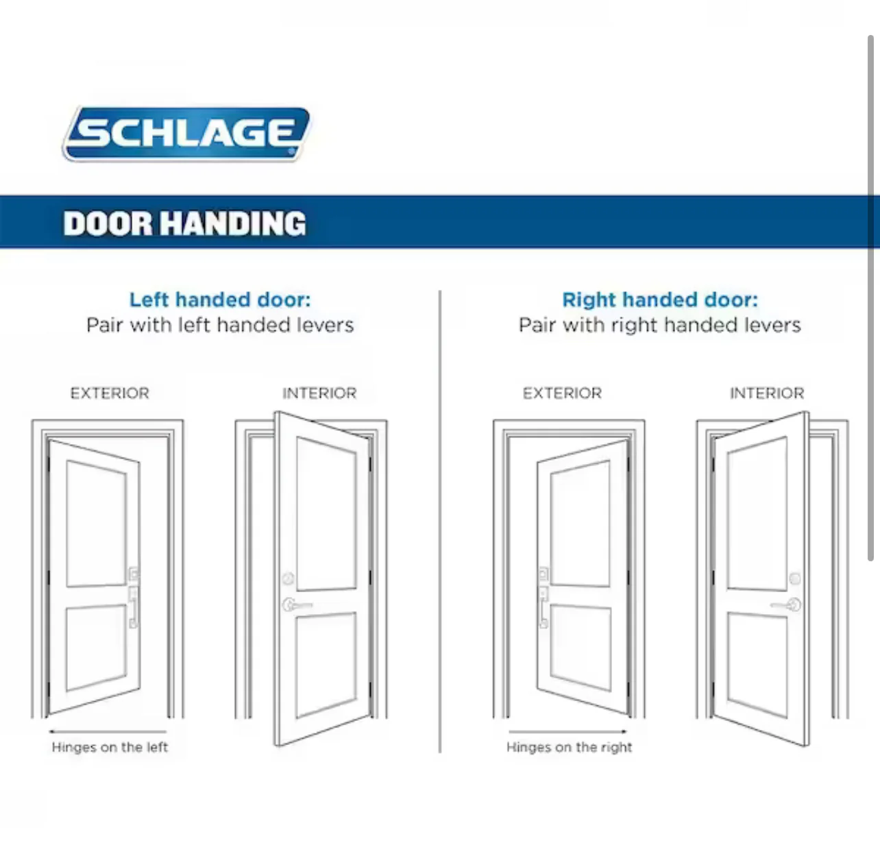 Schlage Flair Aged Bronze Right Handed Dummy Door Handle Damaged Box - Image 2