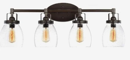 Sea Gull Lighting Belton 28.75-in 4-Light Heirloom Bronze Transitional Vanity Light *Damaged Box*