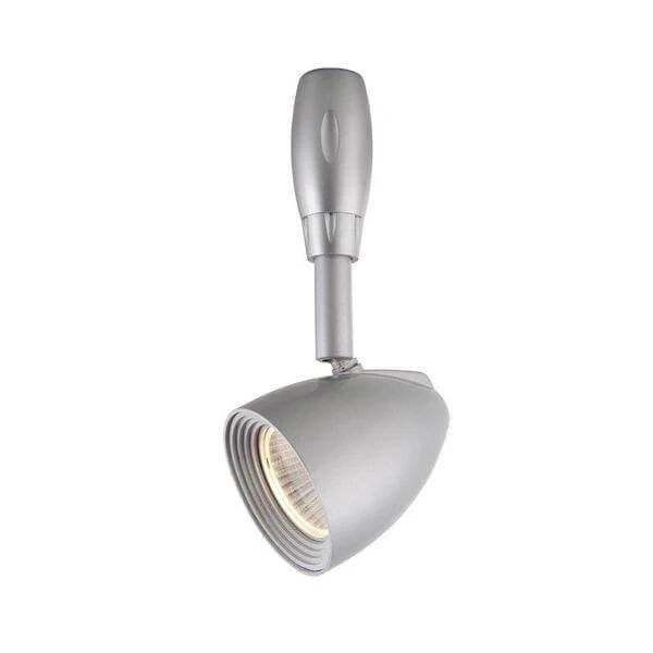 Silver LED Flex Track Lighting Fixture with Metal Shade Damaged Box