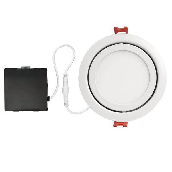 Slimline Swivel 4 inch White Finish Integrated LED Recessed Kit Damaged Box