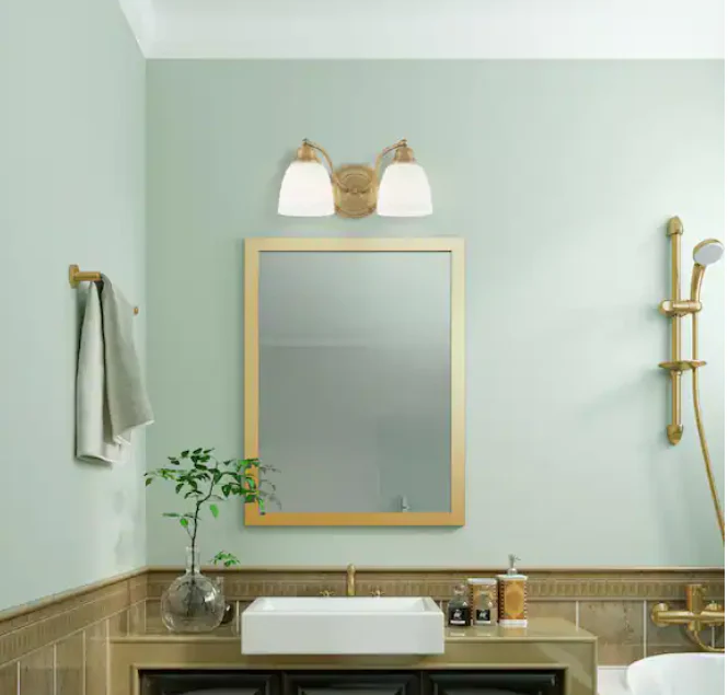 Livex Lighting Somerville 2 Light Antique Brass Bath Vanity Light Damaged Box - Image 2