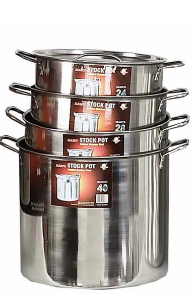 Stainless Steel Jumbo Stock Pots 4pc - Image 2