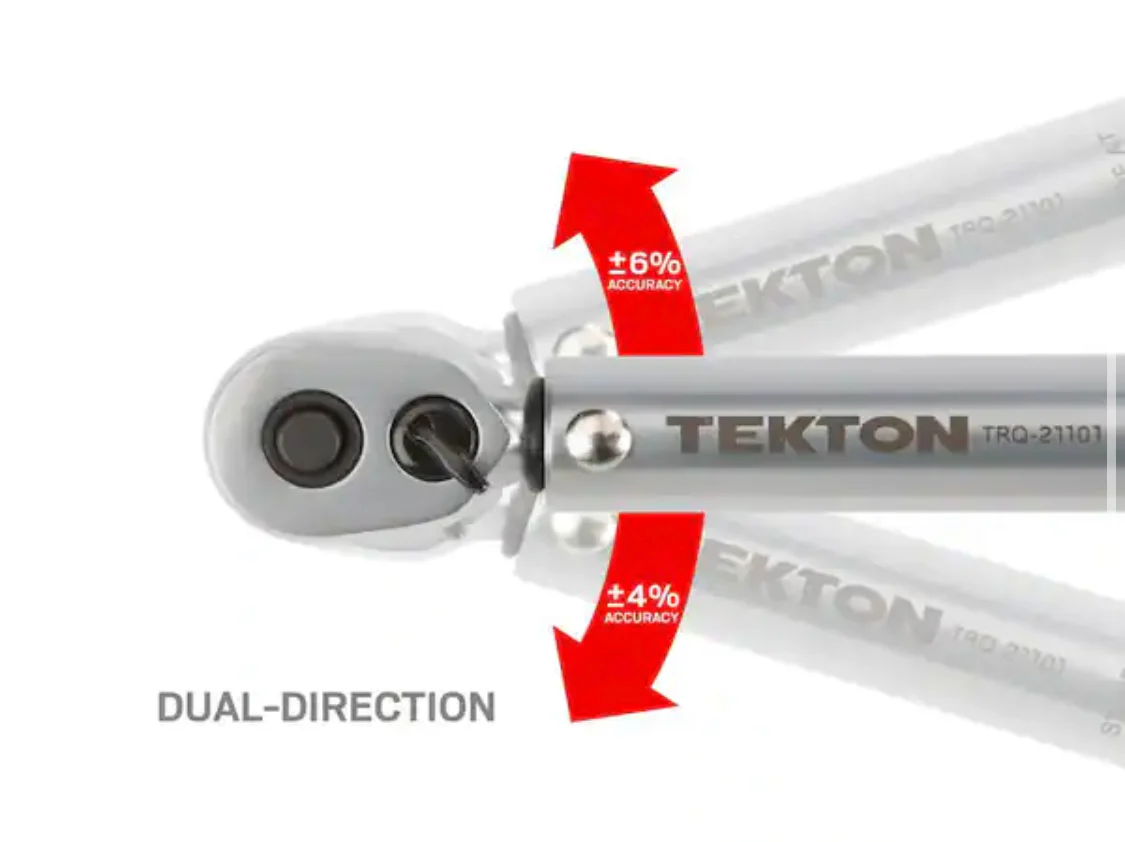 TEKTON 1/4 in. Drive Dual-Direction Click Torque Wrench (10-150 in./lb.) - Image 5