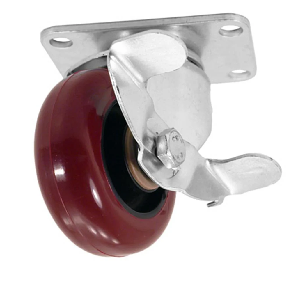 Three Inch PU Swivel Caster With Lock - Image 2
