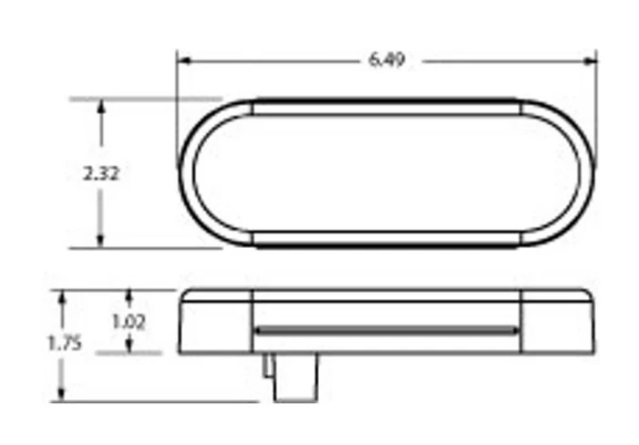 Truck Lite LED Red Oval Stop Turn Tail Light - Image 2